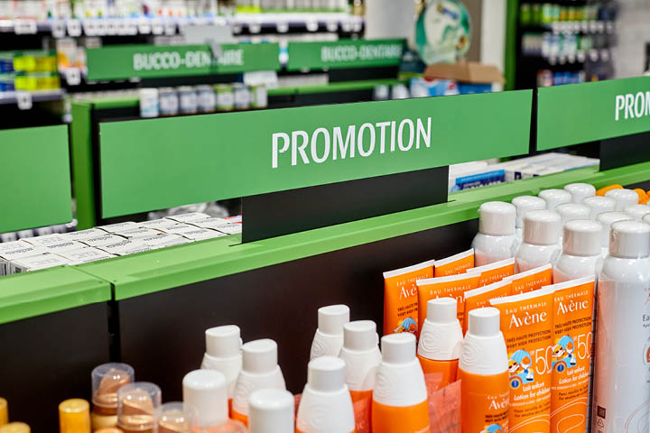 Bandeau marque promotion vert pharmacie suprapharm paris